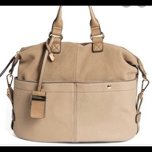 Moda Luxe London Mixed Material Satchel